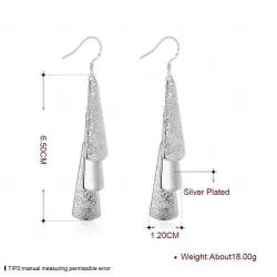 Elegant silver earrings - frosted tree leavesEarrings