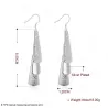 Boucles d'oreilles élégantes en argent - feuilles d'arbre givrées