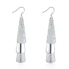 Boucles d'oreilles élégantes en argent - feuilles d'arbre givrées