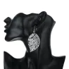 Boucles d'oreilles en argent en forme de feuille