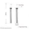 Boucles d'oreilles longues en argent - pompons multicouches