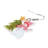 Boucles d'oreilles de Noël - bonhommes de neige en émail / sapin de Noël