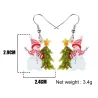 Christmas earrings - enamel snowmen / Christmas treeEarrings