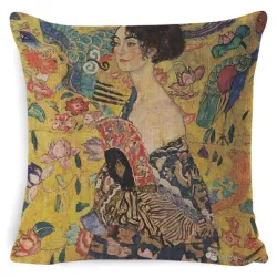 Housse de coussin décorative - Peinture de Gustav Klimt - 45cm * 45cm
