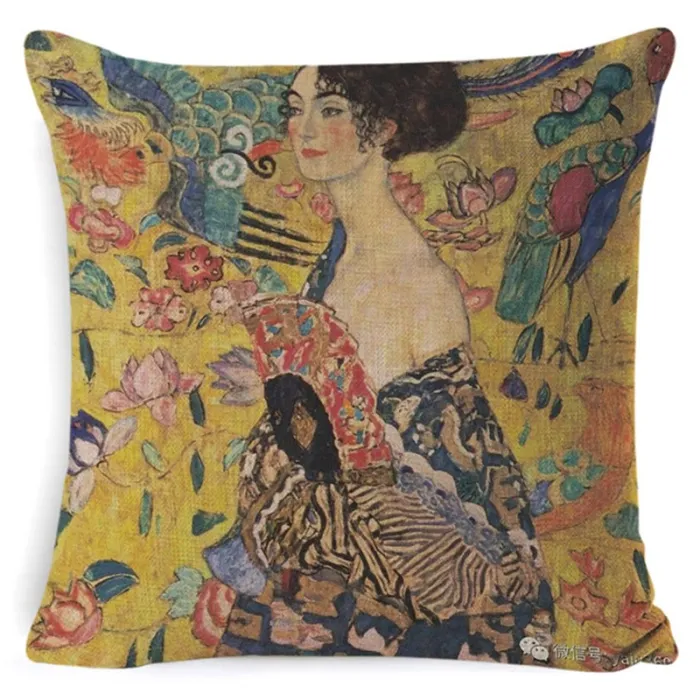 Housse de coussin décorative - Peinture de Gustav Klimt - 45cm * 45cm