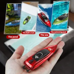 Mini bateau RC - avec télécommande - jouet électrique