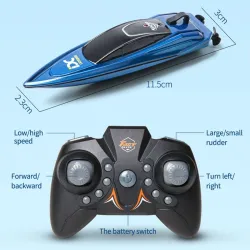 Mini bateau RC - avec télécommande - jouet électrique