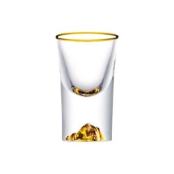 Verres à shots en verre - avec design doré - sans plomb - 10ml