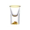 Glass glasses shots - with golden design - lead-free - 10mlBar supply
