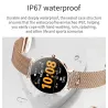 Montre intelligente élégante - ultra fine - 1,36" - AMOLED - écran HD - étanche - bracelet en maille d'acier inoxydable