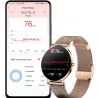 Montre connectée élégante - ultra fine - 1,36" - AMOLED - écran HD - étanche - acier inoxydable - bracelet en nylon