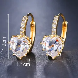 Boucles d'oreilles luxueuses avec cristaux