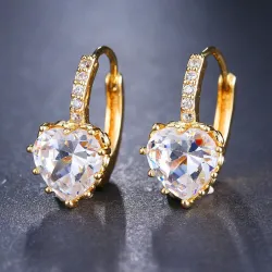 Boucles d'oreilles luxueuses avec cristaux