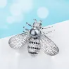 Broche en argent en forme d'abeille - avec une perle