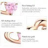 Double heart / crystals - silver earringsEarrings