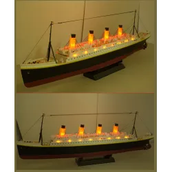 NQD 757 1/325 2.4G 80cm - Bateau RC Titanic - bateau électrique avec lumière - jouet RTR