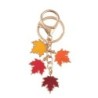 Pendentif feuilles d'érable colorées - porte-clés