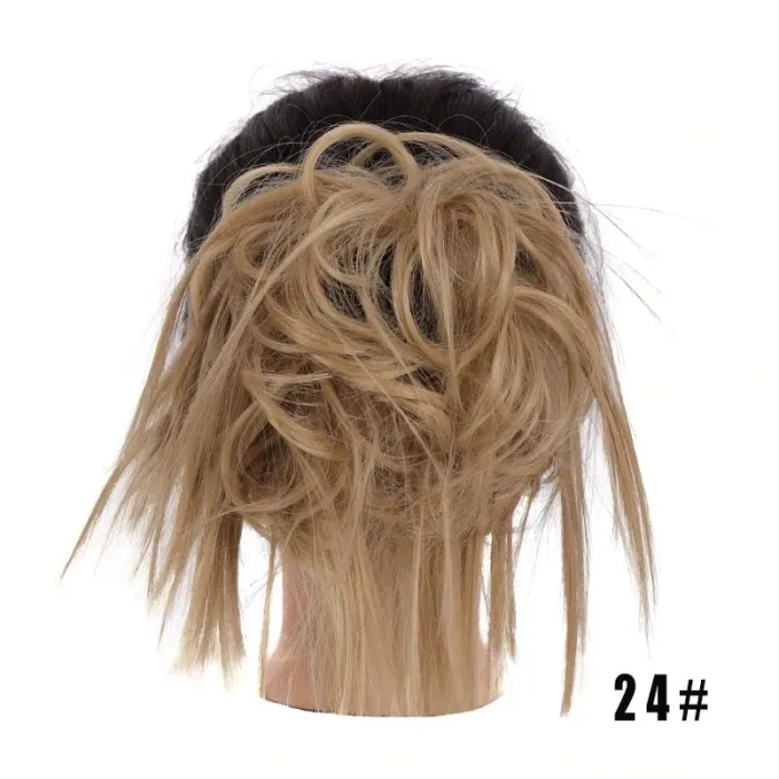 Faux chignon - chouchou élastique avec cheveux synthétiques - perruque