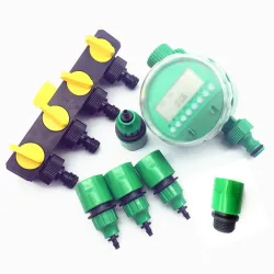 Système d'irrigation de jardin - avec minuterie - répartiteur de tuyau - connecteur - ensemble de 7 pièces