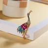 Crystal crane with pearl - broochBrooches