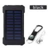 Solar power bank - dual USB - waterproof - with compass keychain - LED - 30000mAhPower Banks
