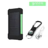 Batterie externe solaire - double USB - étanche - avec porte-clés boussole - LED - 30000mAh