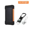 Batterie externe solaire - double USB - étanche - avec porte-clés boussole - LED - 30000mAh