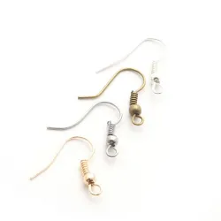 Crochets d'oreilles en métal - 20 * 22mm - 200 pièces