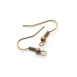 Crochets d'oreilles en métal - 20 * 22mm - 200 pièces
