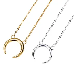 Collier pendentif demi-lune