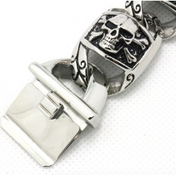 Style gothique - bracelet avec squelettes - acier inoxydable 316L