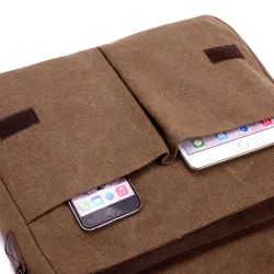Sac bandoulière rectangulaire en toile