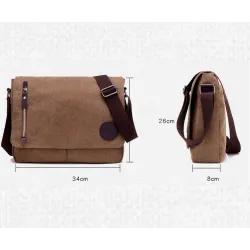 Sac bandoulière rectangulaire en toile