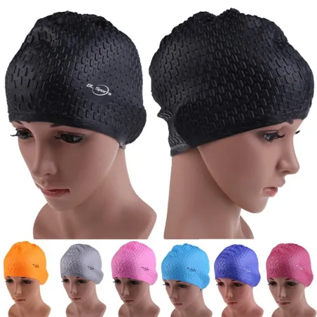 Bonnet de bain étanche en silicone - unisexe