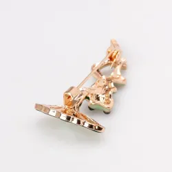 Broche avec lotus / grenouille