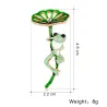 Broche avec lotus / grenouille