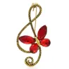Note de musique avec papillon - broche