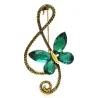 Note de musique avec papillon - broche