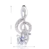 Broche note de musique en cristal