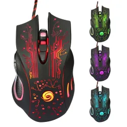 Souris gaming filaire optique - USB - LED - 3200DPI
