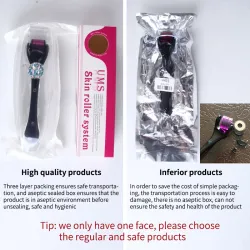 Derma roller - micro aiguilletage - aiguille en titane - pour visage/cou