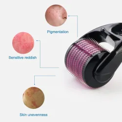 Derma roller - micro aiguilletage - aiguille en titane - pour visage/cou