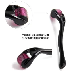 Derma roller - micro aiguilletage - aiguille en titane - pour visage/cou