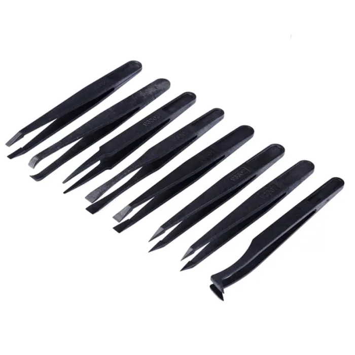 Anti-static tweezers - for iPhone - Tablets - PCB repair - ESD - 8 piecesTweezers