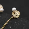Boucles d'oreilles longues de Noël - avec cristaux - bonhomme de neige / chapeau / perle