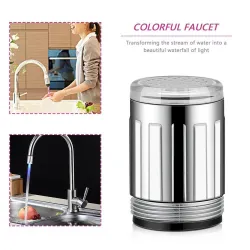 Tête de robinet de robinet d'eau à LED - 7 couleurs