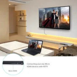 Micro HDMI to HDMI cable - V1.4 - 1080P - ultra HDCables