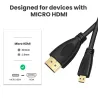Câble micro HDMI vers HDMI - V1.4 - 1080P - ultra HD