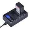 Batterie pour appareil photo 2000mAh NP-FW50 NP FW50 - Double chargeur LCD USB - pour Sony Alpha a6500 a6300 a6000 - 2 pièces