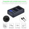 Batterie pour appareil photo 2000mAh NP-FW50 NP FW50 - Double chargeur LCD USB - pour Sony Alpha a6500 a6300 a6000 - 2 pièces